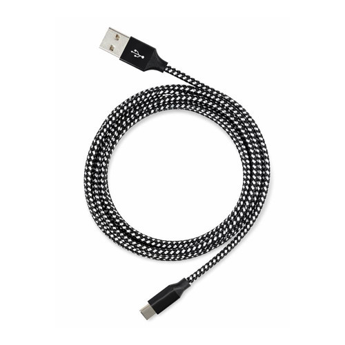 CU250 Type-C to USB 3m 15W (5V-3A) Örgülü Şarj Kablosu