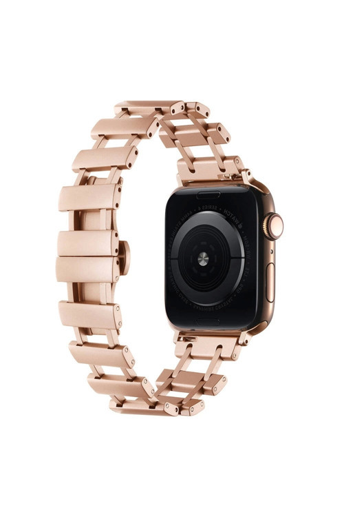 Apple Watch 7 8 42 44 45mm KRD-96 Metal Şerit Kordon