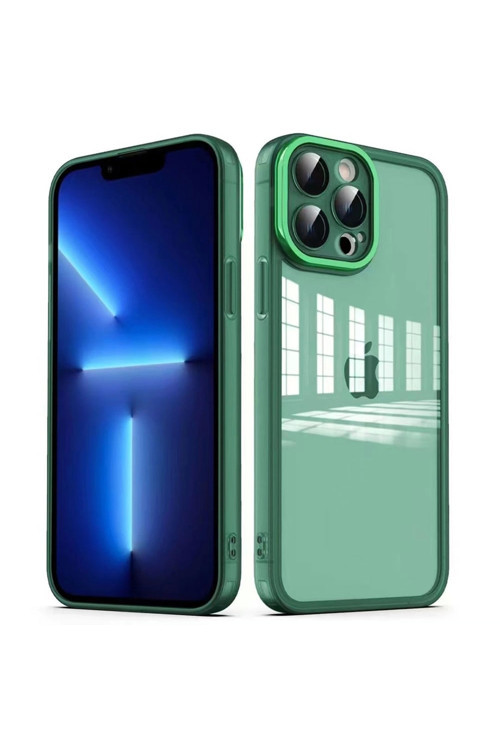 Apple iPhone 13 Pro Max Kılıf Kamera Korumalı Transparan Post Kapak