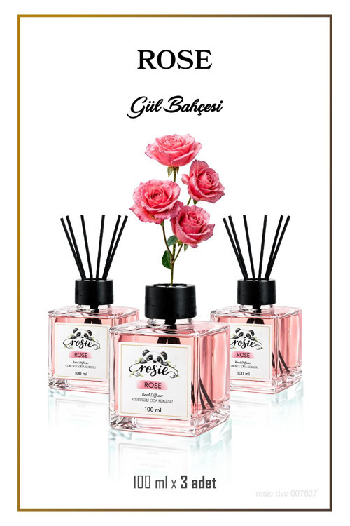 3'lü Gül Çubuklu Oda Kokusu 100 ml