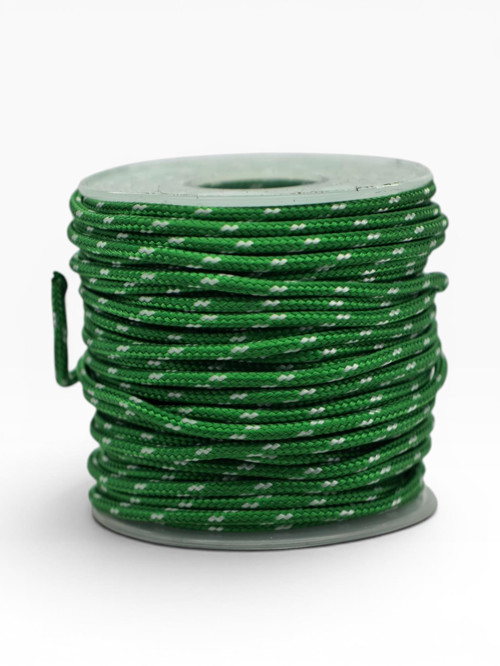 Bileklik, Outdoor ve Hobi Polyester Paracord İpi 2.2 mm No:23 20 Metre Çim Yeşili Beyaz