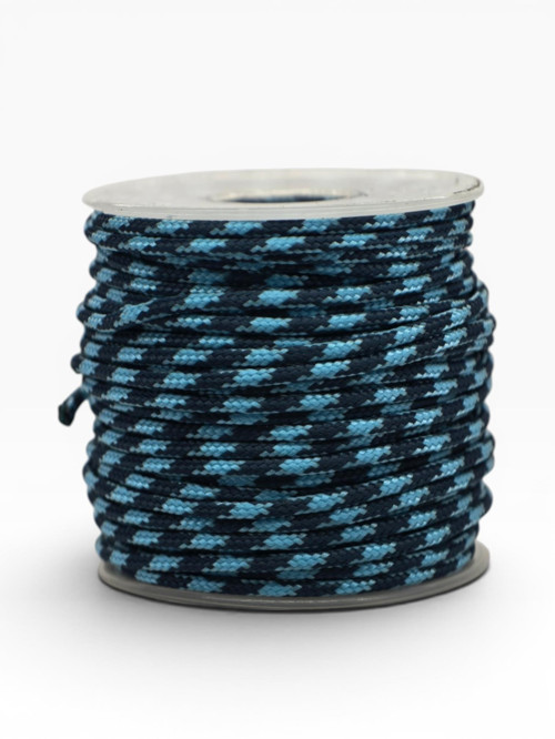 Bileklik, Outdoor ve Hobi Polyester Paracord İpi 2.2 mm No:8 20 Metre Mavi ve Petrol Desen
