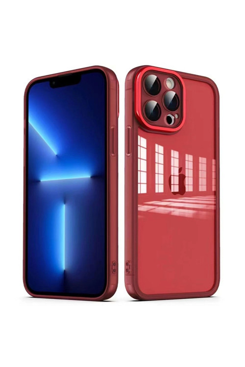 Apple iPhone 13 Pro Max Kılıf Kamera Korumalı Transparan Post Kapak