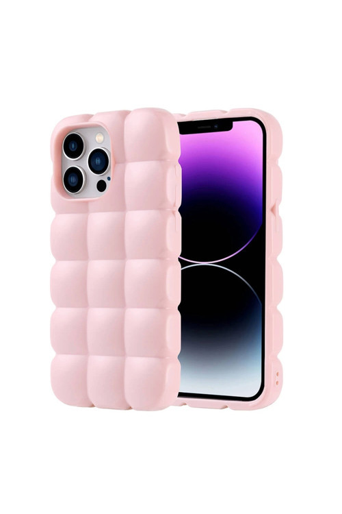 Apple iPhone 14 Pro Max Kılıf Parlak Esnek Silikon Redclick Dom Dom Kapak