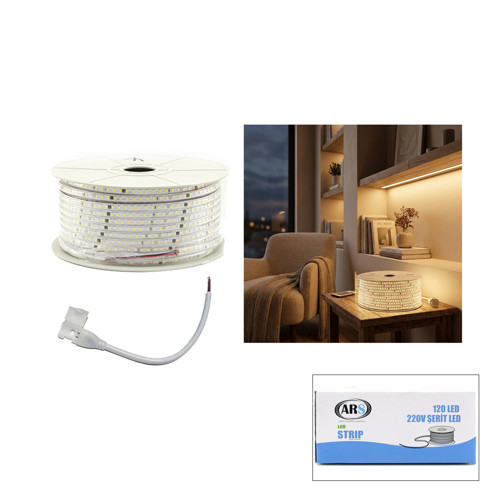 100MT 3000K - GÜN IŞIK DIŞ MEKAN ŞERİT LED 220V 120LED 348983 (2818)