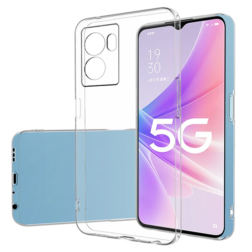 OPPO A57 2022 Kılıf Kamera Korumalı Ultra İnce Şeffaf Silikon - Darbeye Dayanıklı