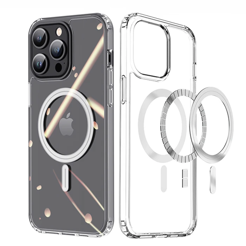 Northcy iPhone 15 Pro Magsafe Manyetik Silikon Kılıf - Sararmaz Şeffaf Kılıf & Hızlı Kablosuz Şarj