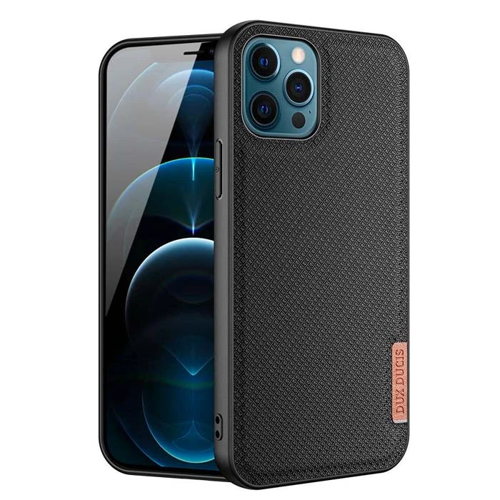 iPhone 12 Pro Max Kılıf Premium Dokuma Silikon Siyah - Darbeye Dayanıklı 5 Katmanlı Koruma