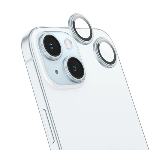 iPhone 15 / 15 Plus Kamera Lens Koruyucu – Metal Çerçeveli Ultra HD 3D Cam