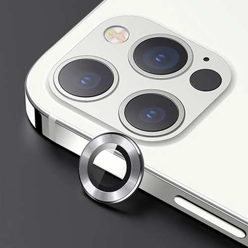 3D Metal Çerçeveli Kamera Lens Koruyucu iPhone 12 Pro Max - Darbeye Dayanıklı Premium Koruma