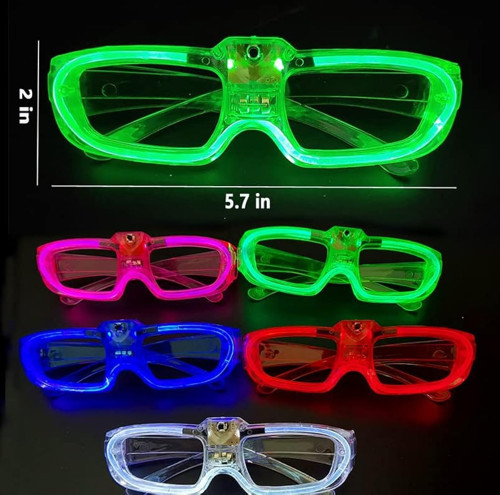 Mavi LED Işıklı Parti Gözlüğü 3 Modlu – Glow - Gece Eğlence Gözlüğü