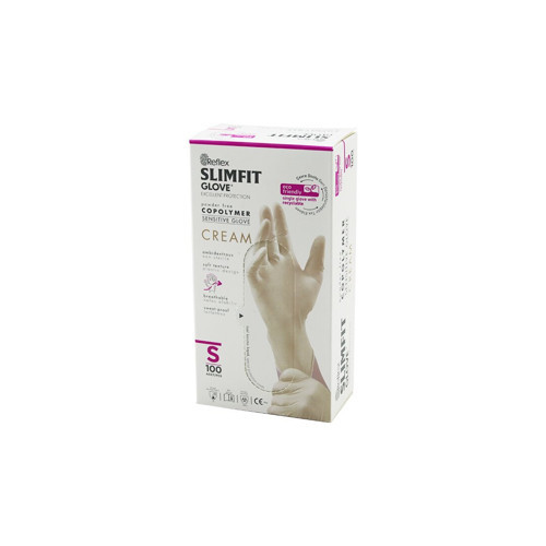 Reflex Slimfit Glove Kod-030 S Krem Pudrasız Muayene Eldiven 100LÜ