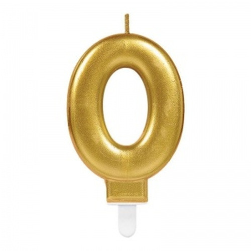 0 Rakam Mum Gold Renk Parti Aksesuarları