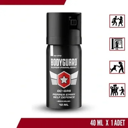Bodyguard Biber Gazı Sprey 40 ml Bodyguard (Göz Yaşartıcı Sprey) Güvenlik Kiti