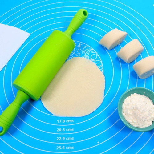 40*50 cm Silikon Ölçekli Kullanımı Kolay Hamur Açma Matı Ekmek Mantı Makarna Hamuru Yoğurma M