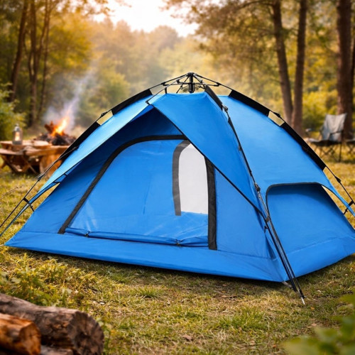 4 Kişilik Otomatik Kamp Çadırı – Çift Katmanlı, Suya Dayanıklı, Hızlı Kurulum Outdoor Aile ve