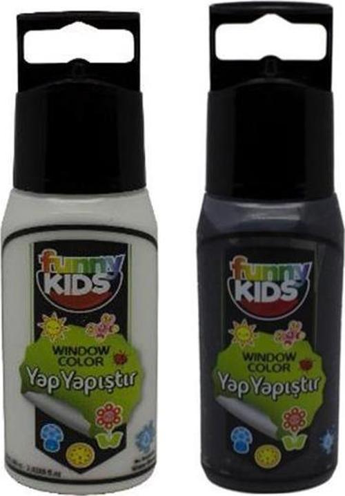 Funny Kıds Yap Yapıştır Set Siyah Beyaz 60cc