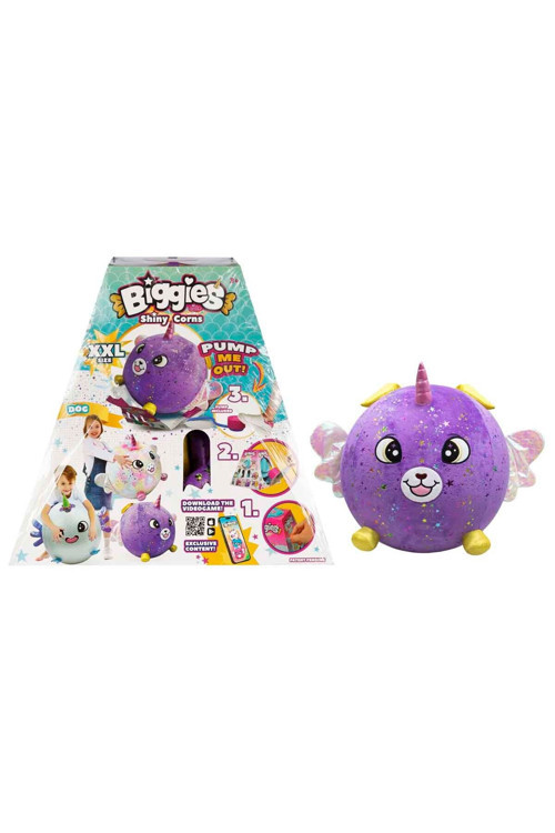 Biggies Şişme Peluş Boynuzlu Mor Köpek Xxl Shiny Corns S2