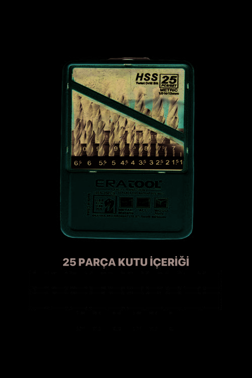 Hss Matkap Ucu Seti 25 Parça (1-13Mm) Metal Kt.Pencereli Era54953