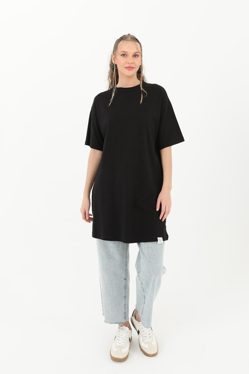 Kadın Basic T-shirt - 30727TSH - BLACK