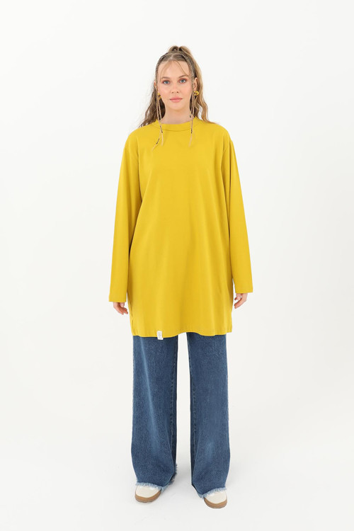 Kadın Basic Tunik - 30726TUN - OLIVE