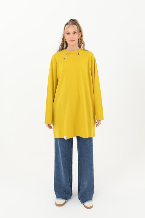Kadın Basic Tunik - 30726TUN - OLIVE