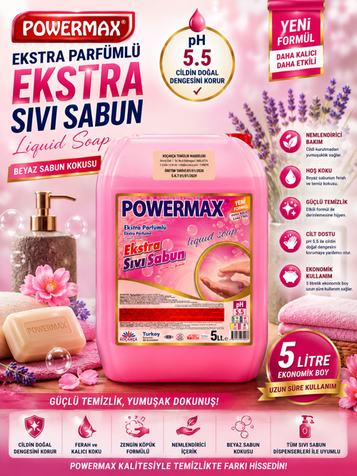 EXTRA SIVI SABUN 5 LT EL TEMİZLEME SABUNU BÜYÜK BOY EKONOMİK PAKET