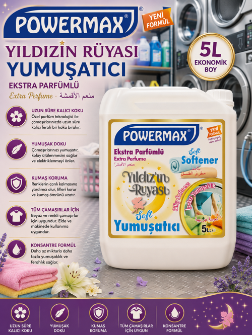 YILDIZIN RÜYASI YUMUŞATICI 5 LT FERAH KOKU BÜYÜK BOY