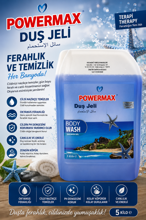 DUŞ JELİ 5 LT VÜCUT TEMİZLEME JELİ BÜYÜK BOY EKONOMİK PAKET