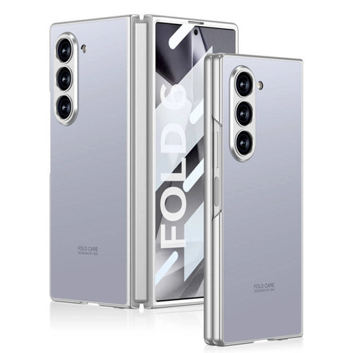 Galaxy Z Fold 6 Kılıf Titanyum Metal Tasarımlı Zore Kıpta Caz Kapak