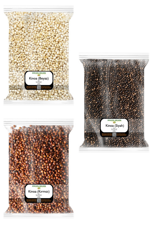 3x170 Gr. Kırmızı Kinoa Beyaz Kinoa Siyah Kinoa 170'şer Gram 3 Paket