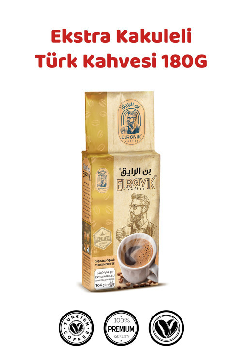 Extra Kakuleli Türk Kahvesi 180 g – Elrayık Orta Kavrulmuş