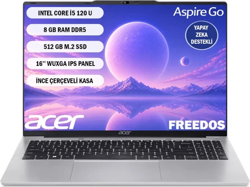 ASPIRE GO INTEL CORE I5 120U 8GB 512SSD 16'' FREEDOS NX.JT2EY.001