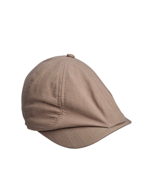 Spteks Kitti 1-3 Yaş Erkek Bebe Cappuccino Renk Düz Desen Yazlık Kasket Şapka