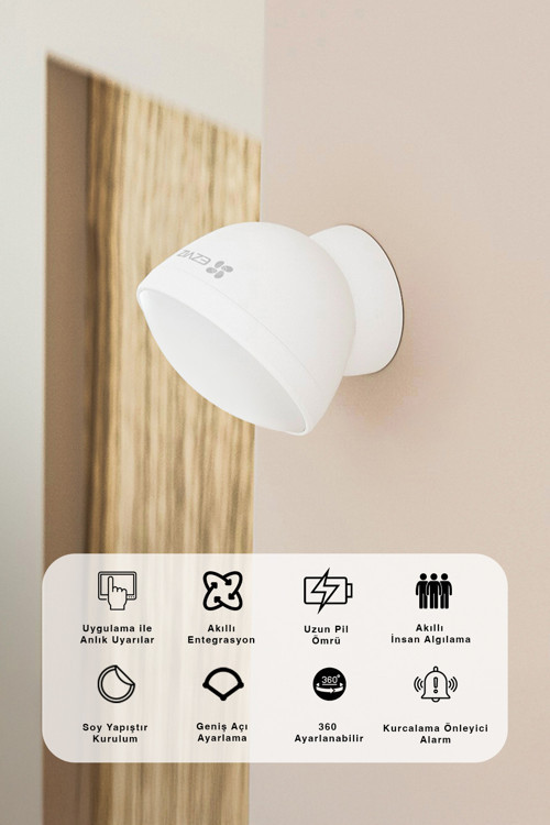 T1C Pır Hareket Sensörü Cr2450 Pil 7 M Algılama Zigbee3.0 | Fynix Teknoloji