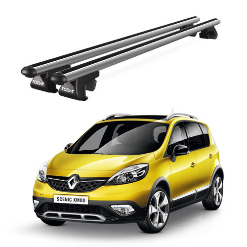 Venüs Renault Scenic X-Mod 5 Posti (2009-2013) Uyumlu Gri Ara Atkı Port Bagaj Tavan Barı