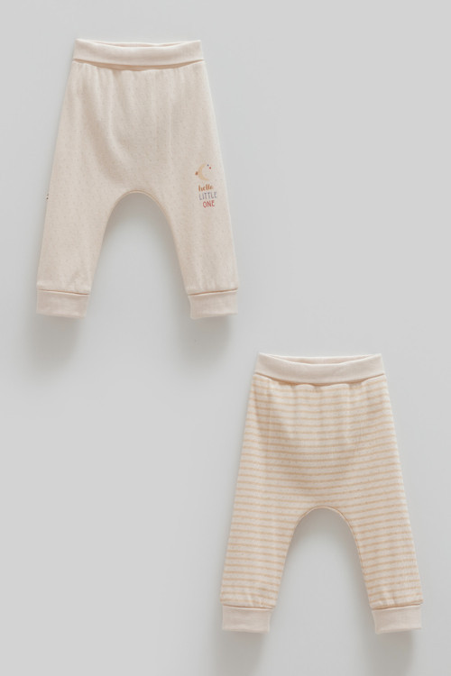 ALL TIME BOY İKİLİ BEBEK PANTOLON - Bej - 80-86 CM Bej