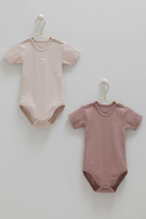 BASIC KAŞKORSE YARIM KOL KIZ İKİLİ BODY - Lila - 74-80 CM Lila