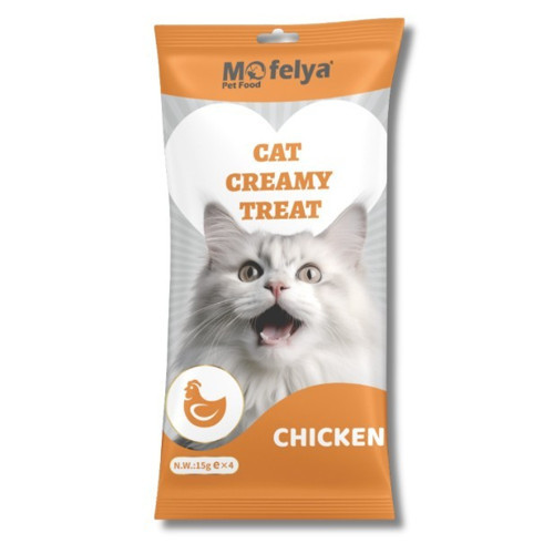 Yüksek Proteinli Tavuklu Krem Kedi Ödül Maması 15 gr 4'lü
