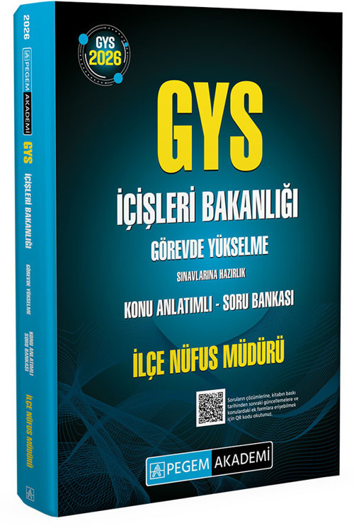 2026 İçişleri Bakanlığı Görevde Yükselme Sınavlarına Hazırlık İlçe Nüfus Müdürü Konu Anlatımlı Soru