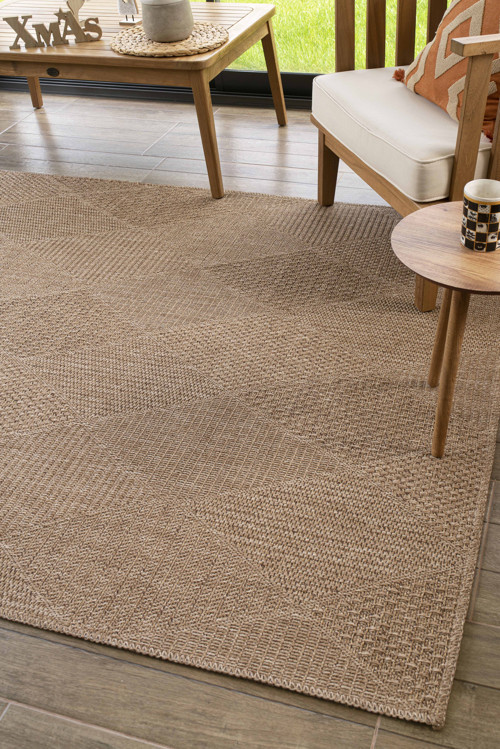 Rusticana 3102 Naturel Jüt Halı Modern Örme Kilim