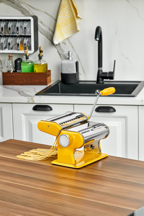 3 Fonksiyonlu Hamur Erişte Makarna Kesme Makinesi Sarı CKR3844