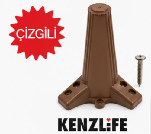 mobilya dolap kanepe baza ayağı zirve kahve çizgili plastik 10 adet 15 cm yükseklik