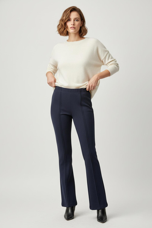 Kadın Dikiş Detaylı Pantolon - 18268PNT - NAVY