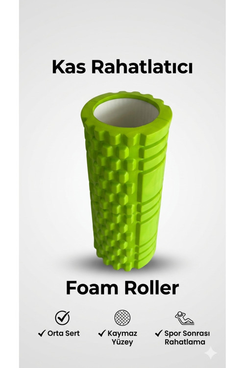 Foam Roller Masaj Rulosu Orta Sert – Spor Sonrası Kas Gevşetici Yoga Pilates Fitness Masaj Köpüğü