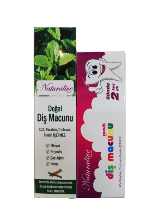 Helal Belgeli Misvak-propolis Ve Naneli Doğal Diş Macunu - 100 Ml + Çocuk Diş Macunu 75ml 2'li Set