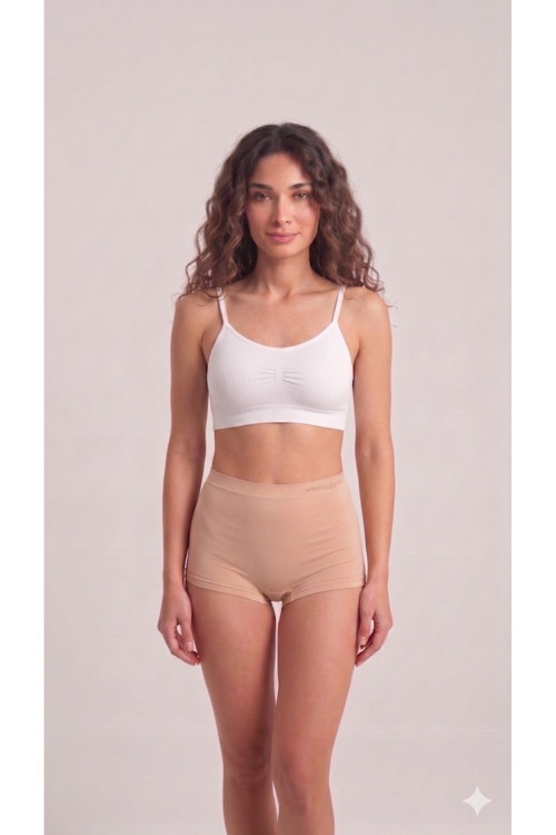 westicgiyim İnce Askılı Dikişsiz Büstiyer Kadın Seamless Crop Top – Esnek, Rahat, Günlük Kullanım