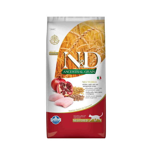 Düşük Tahıllı Tavuklu ve Narlı Kısırlaştırılmış Kedi Maması 10 kg