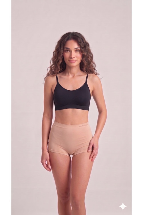 westicgiyim İnce Askılı Dikişsiz Büstiyer Kadın Seamless Crop Top – Esnek, Rahat, Günlük Kullanım