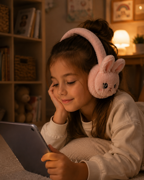 popüler Peluş Bluetooth Kulaküstü Kulaklık Şarjlı Mikrofonlu TF Kart Destekli 2026